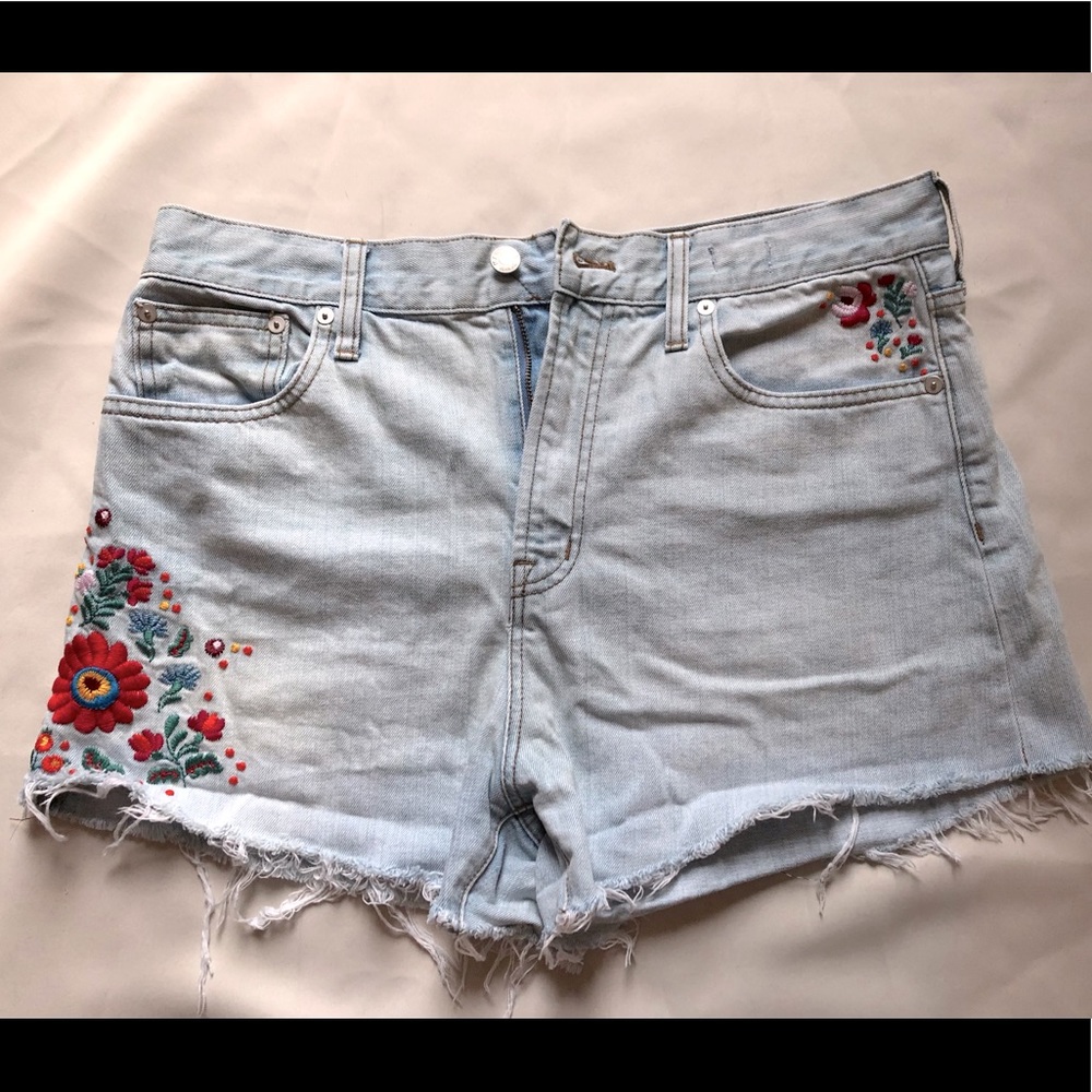 Madewell Perfect Jean Embroidered Shorts